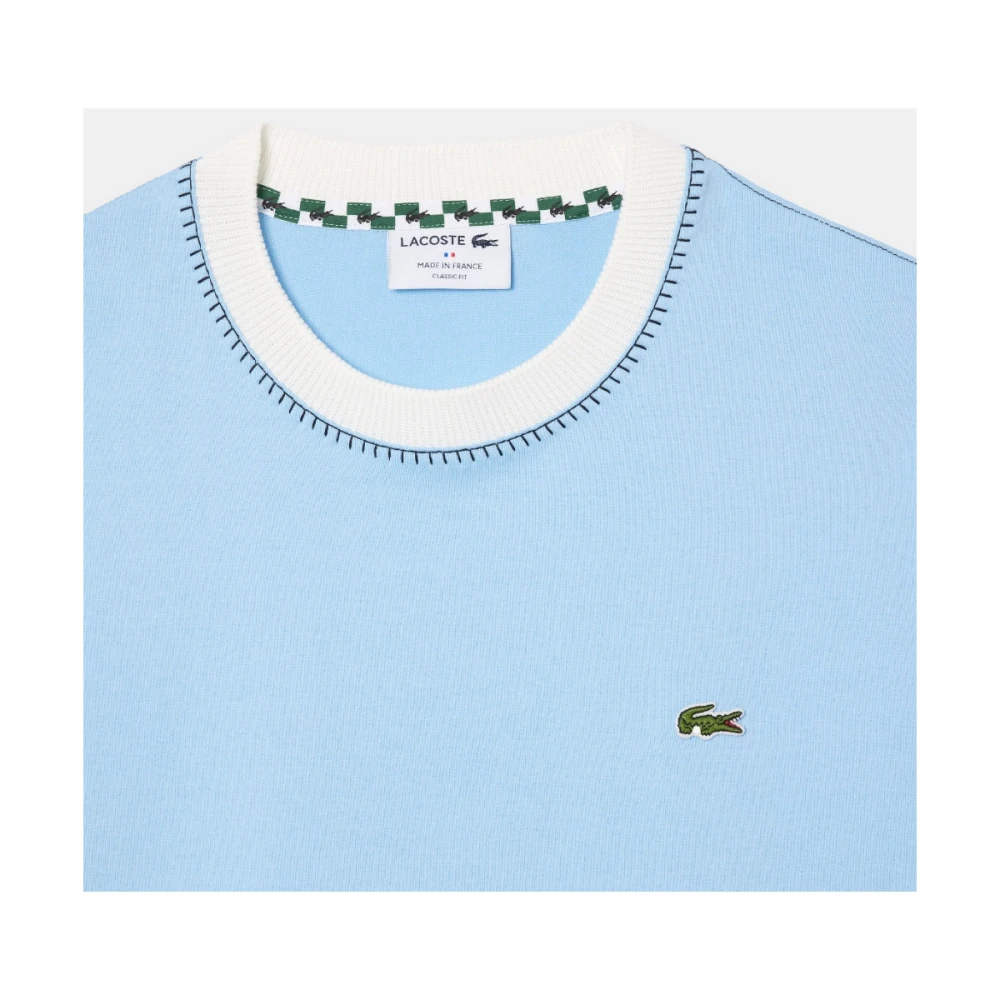 Lacoste Franse Stijl Katoenen T-shirt Blue Heren