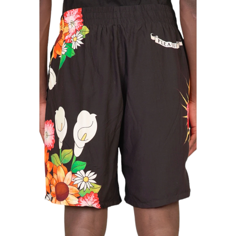Pleasures Zwarte Heart Shorts voor Vrouwen Multicolor Heren