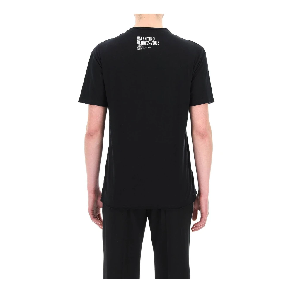 Valentino Archiefprint T-shirt Black Heren