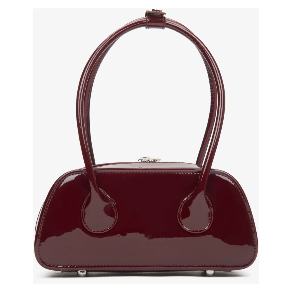Estro Bordeauxrode Schoudertas voor Dames gemaakt van Lakleer Red Dames
