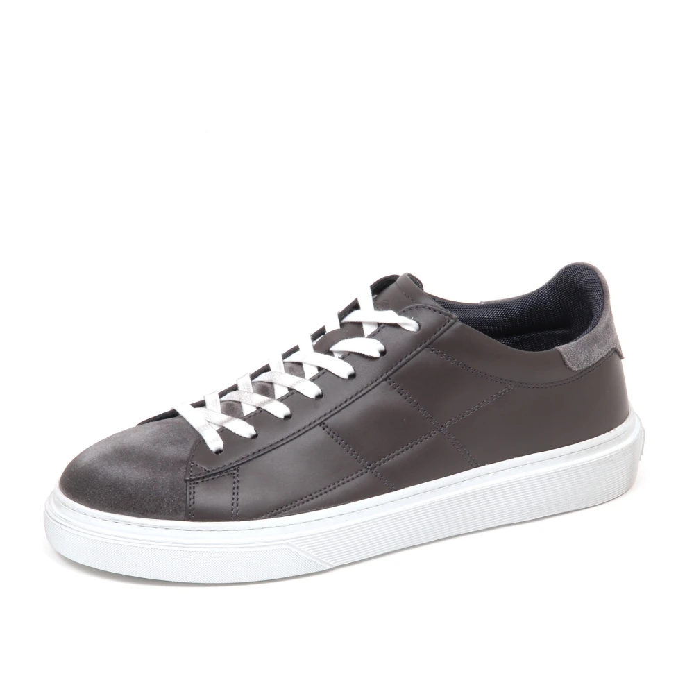 Hogan H340 Vintage-Effect Veterschoenen Heren Schoenen Grijs