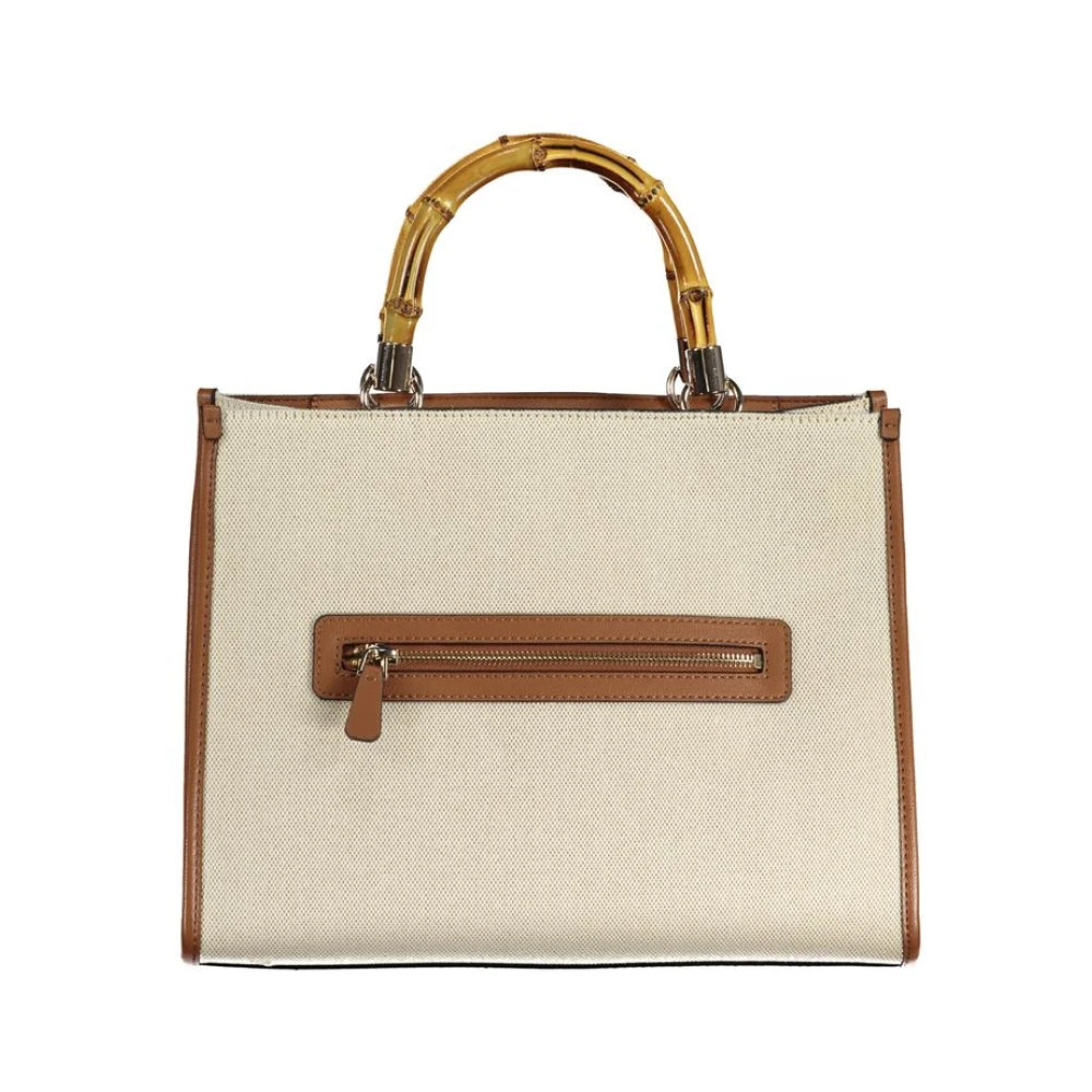 Guess Katoenen handtas met meerdere functies Beige Dames