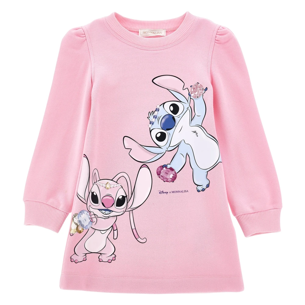 Monnalisa Women's Pink Stitch & Angel Sweater Dress