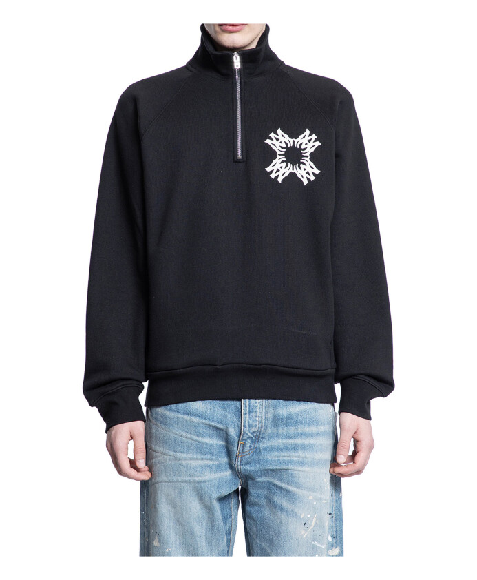 black-high-neck-quarter-zip-embroidered-sweater