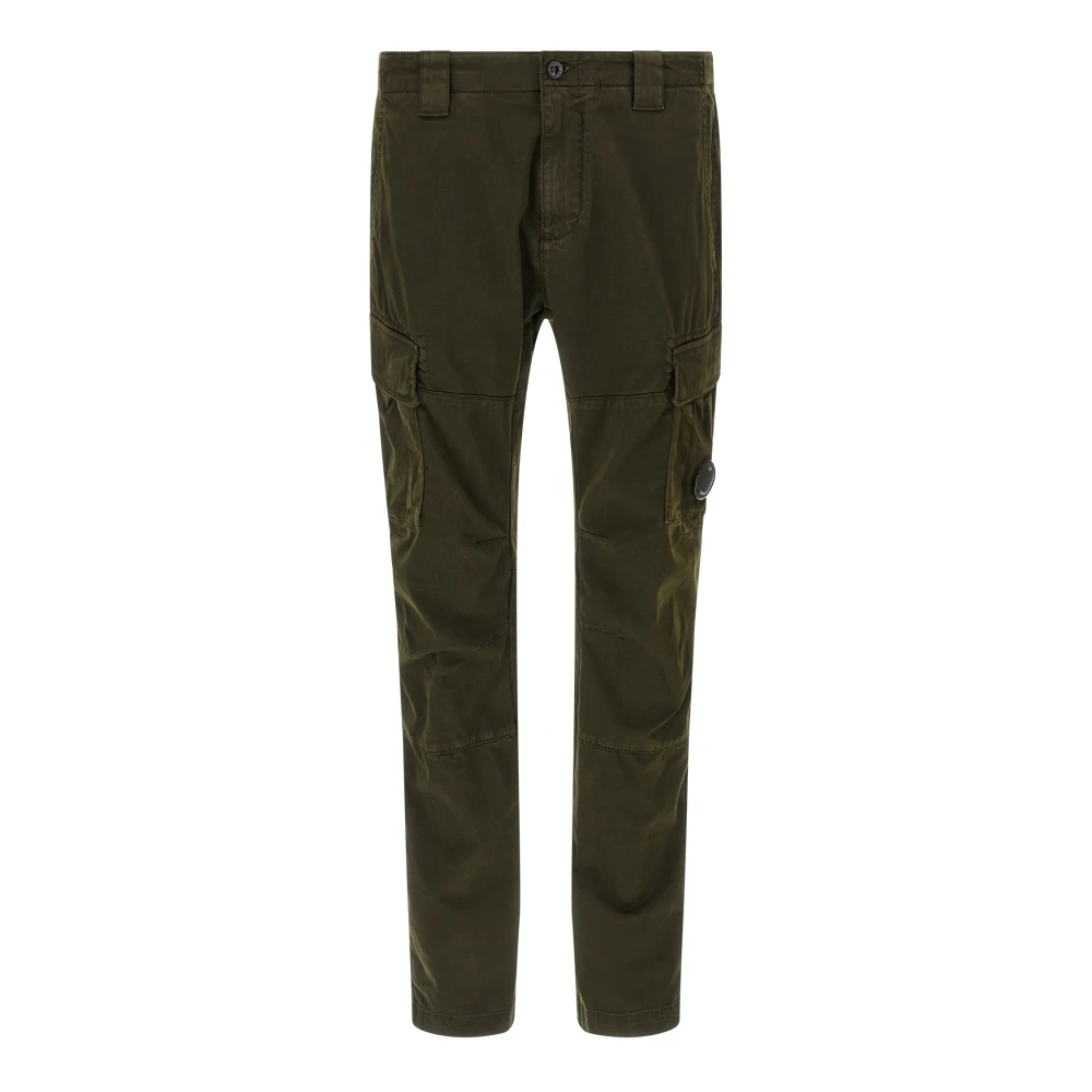 C.p. Company Men's Green Slim-Fit Trousers, S, Slim-Fit Trousers