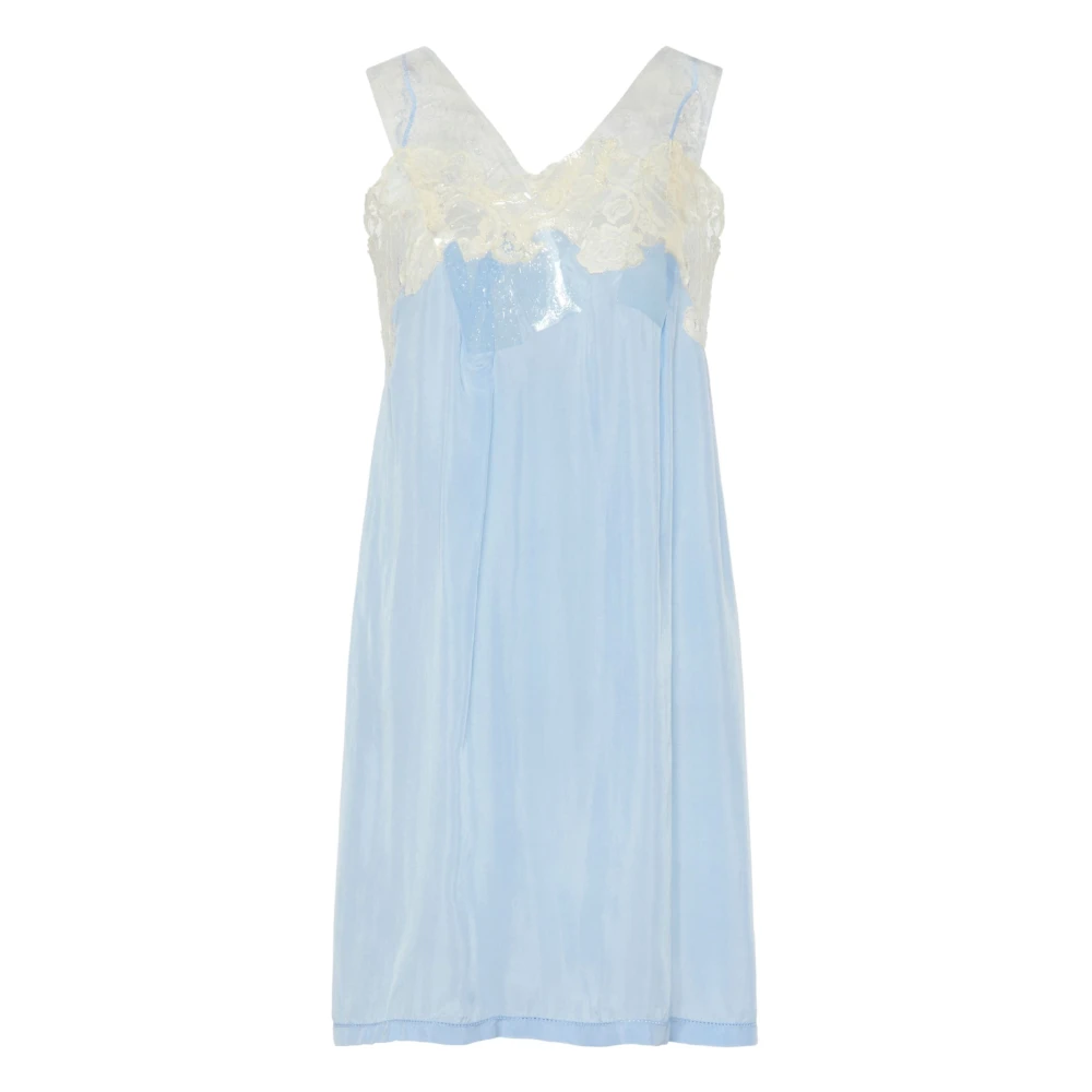 Maison Margiela Blue Short Dresses, Female, Xs, Taped Slip Dress