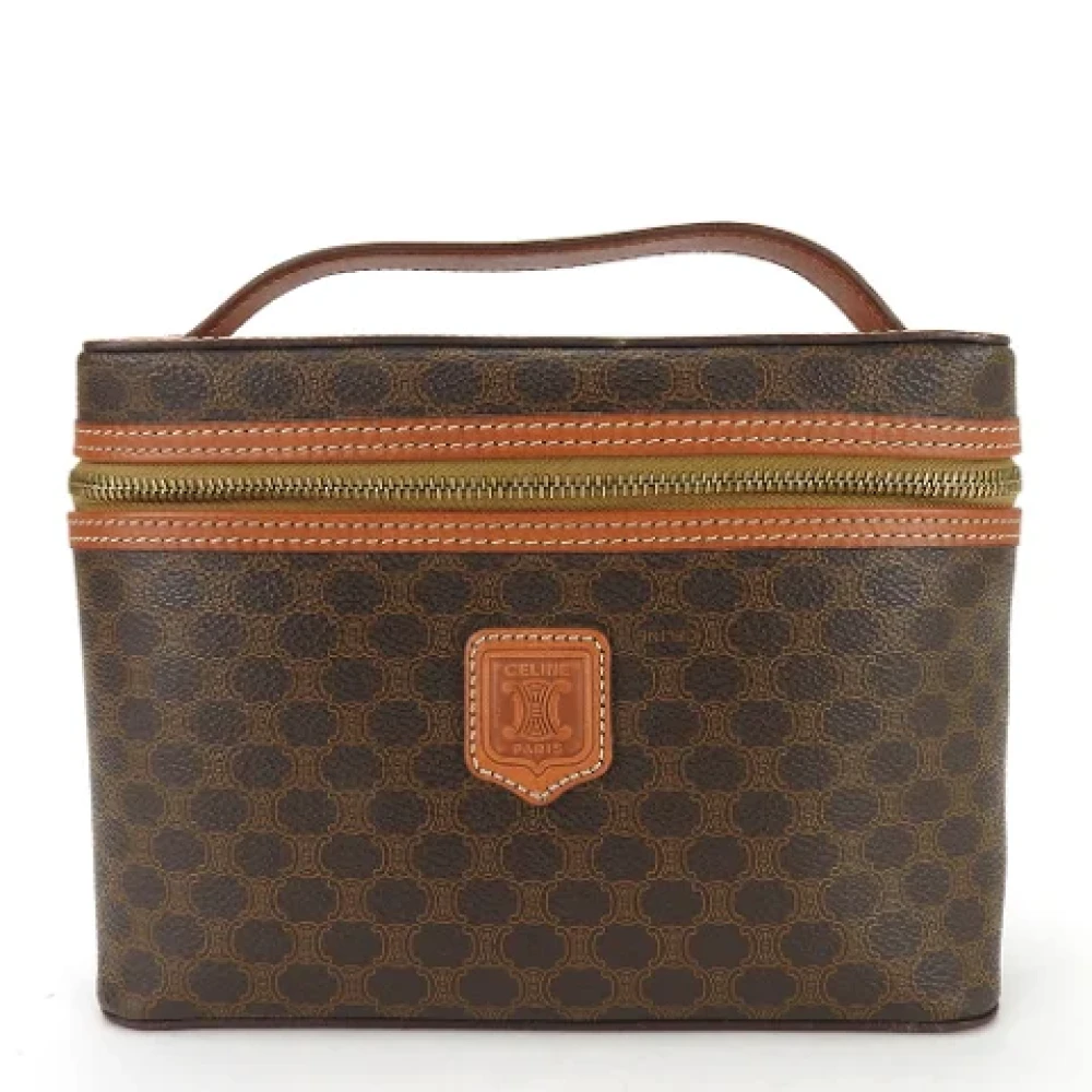 Celine Vintage Pre-owned Canvas handbags Brown Dames