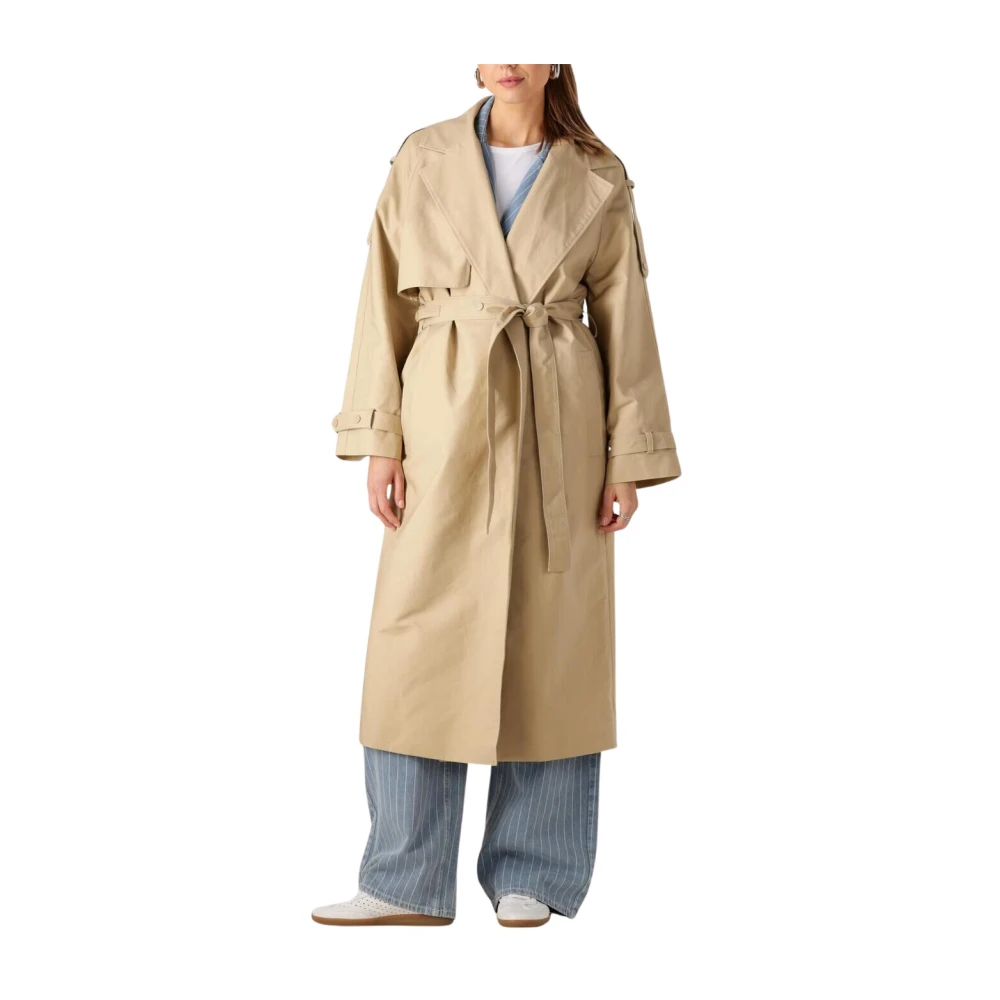 Notre-v Tijdloze Beige Trenchcoat voor Vrouwen Beige Dames