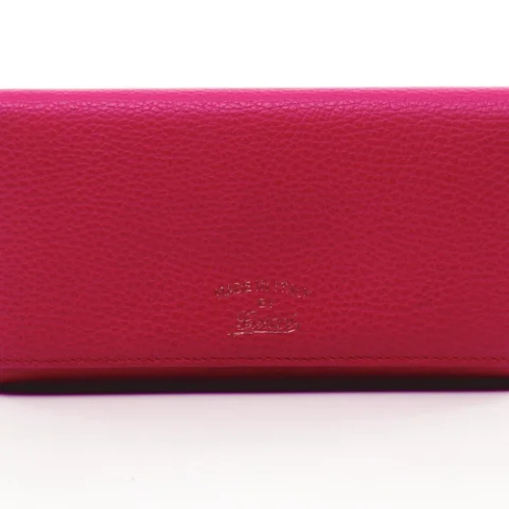 Gucci Vintage Pre-owned Leather wallets Pink Dames