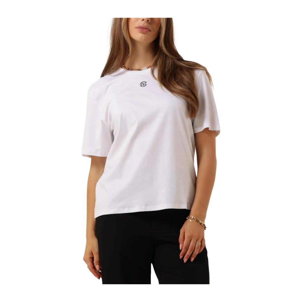 moss copenhagen Icon Tee Wit Casual T-shirt White Dames