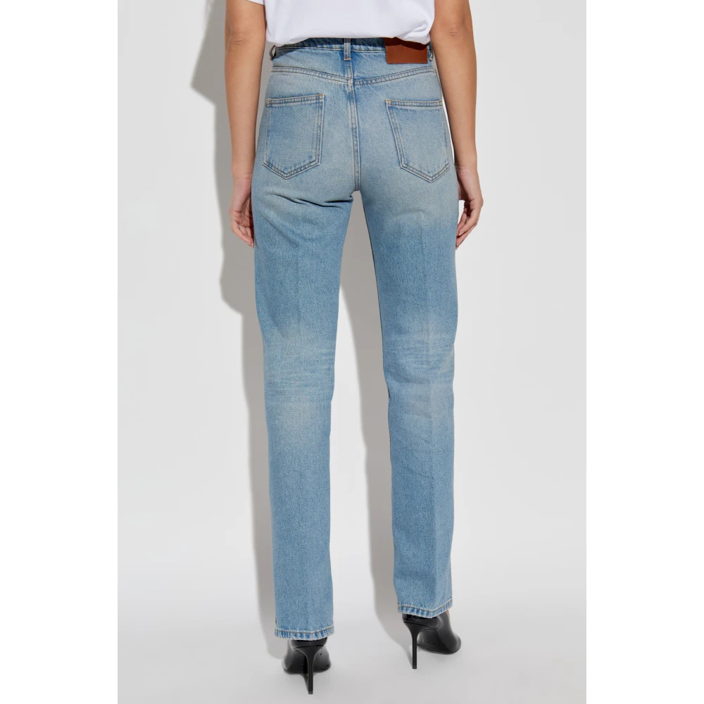 Victoria Beckham Jeans met logo Blue Dames
