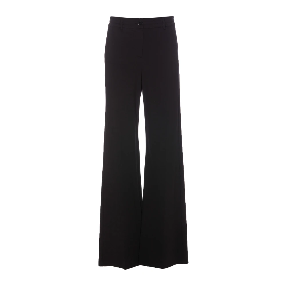 PATRIZIA PEPE Zwarte elastische broek met zakken Black Dames