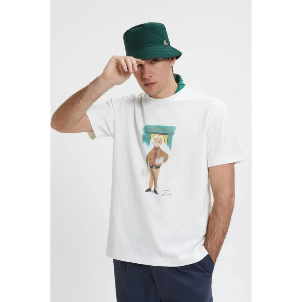Baracuta Slowboy Colourman Tee Off White Heren