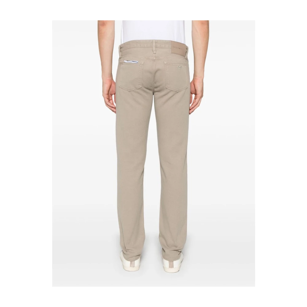 Emporio Armani Duifgrijze Jeans met Knoopsluiting Gray Heren