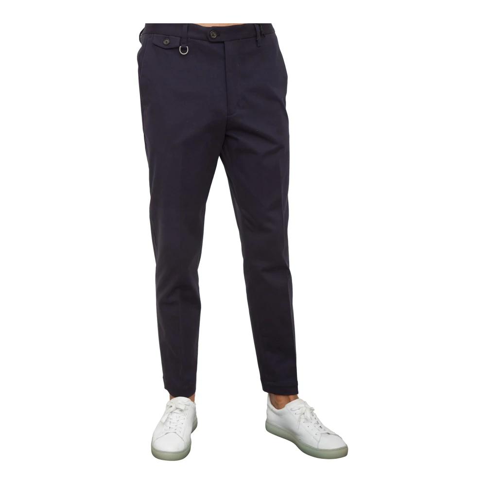 Paolo Pecora Blauwe Stoffen Broek Stijlvol Model Blue Heren