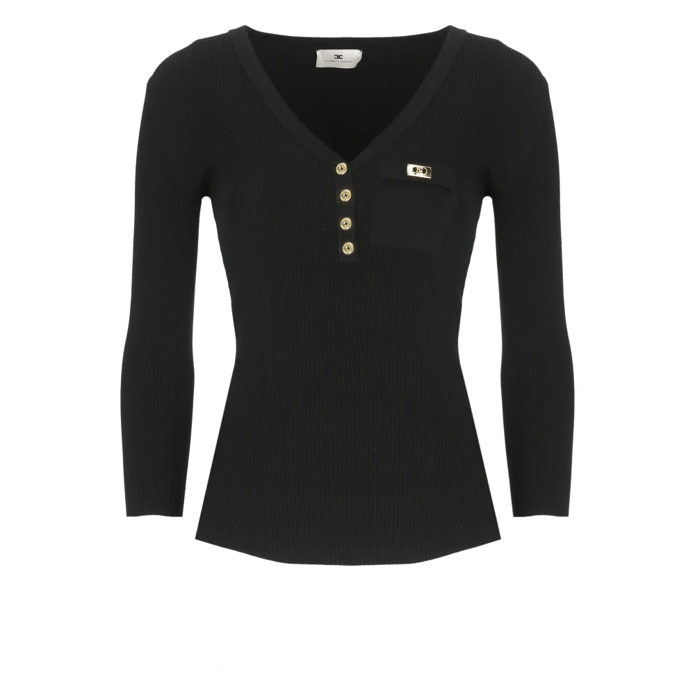 Knitwear > V-neck Knitwear - - Elisabetta Franchi - Modalova