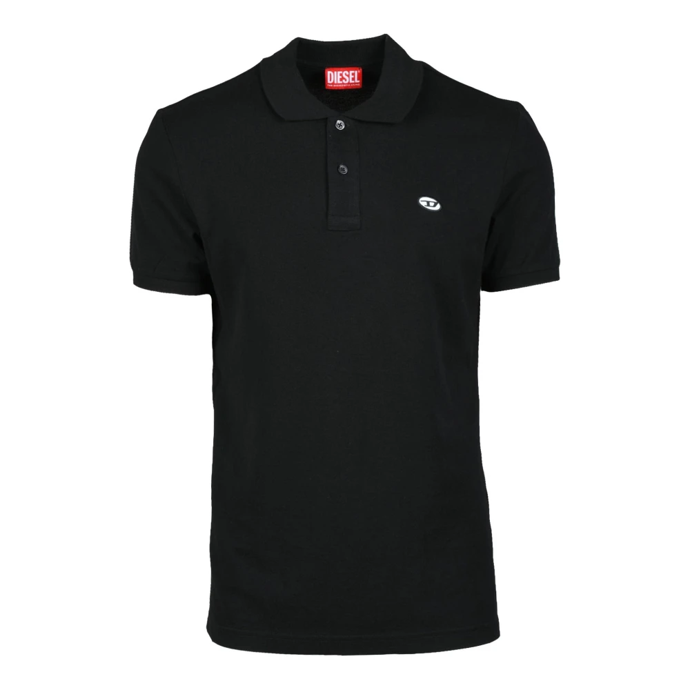 Diesel Katoenen Polo Shirt Black Heren