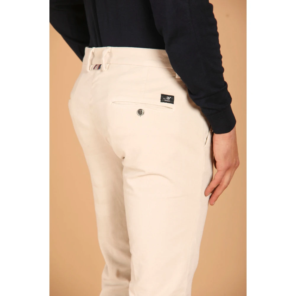 Mason's Velvet Slim Fit Chino Broek Beige Heren