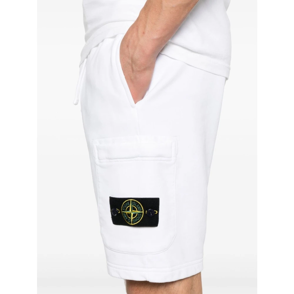 Stone Island Witte Bermuda Shorts voor Mannen White Heren
