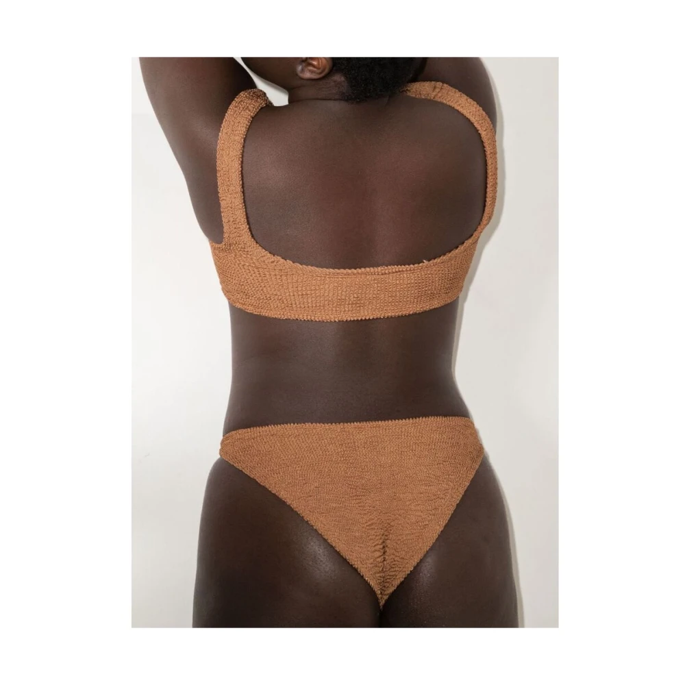 Hunza G Cocoa-Brown Bandeau Strandkleding Brown Dames