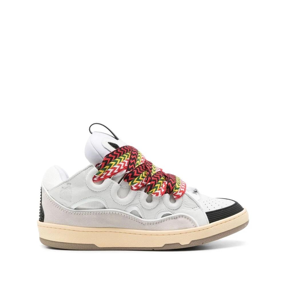 Lanvin Witte Veterschoenen Rubberen Zool Dames Schoenen