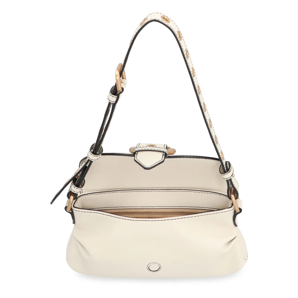 pinko Stijlvolle Leren Schoudertas Beige Dames