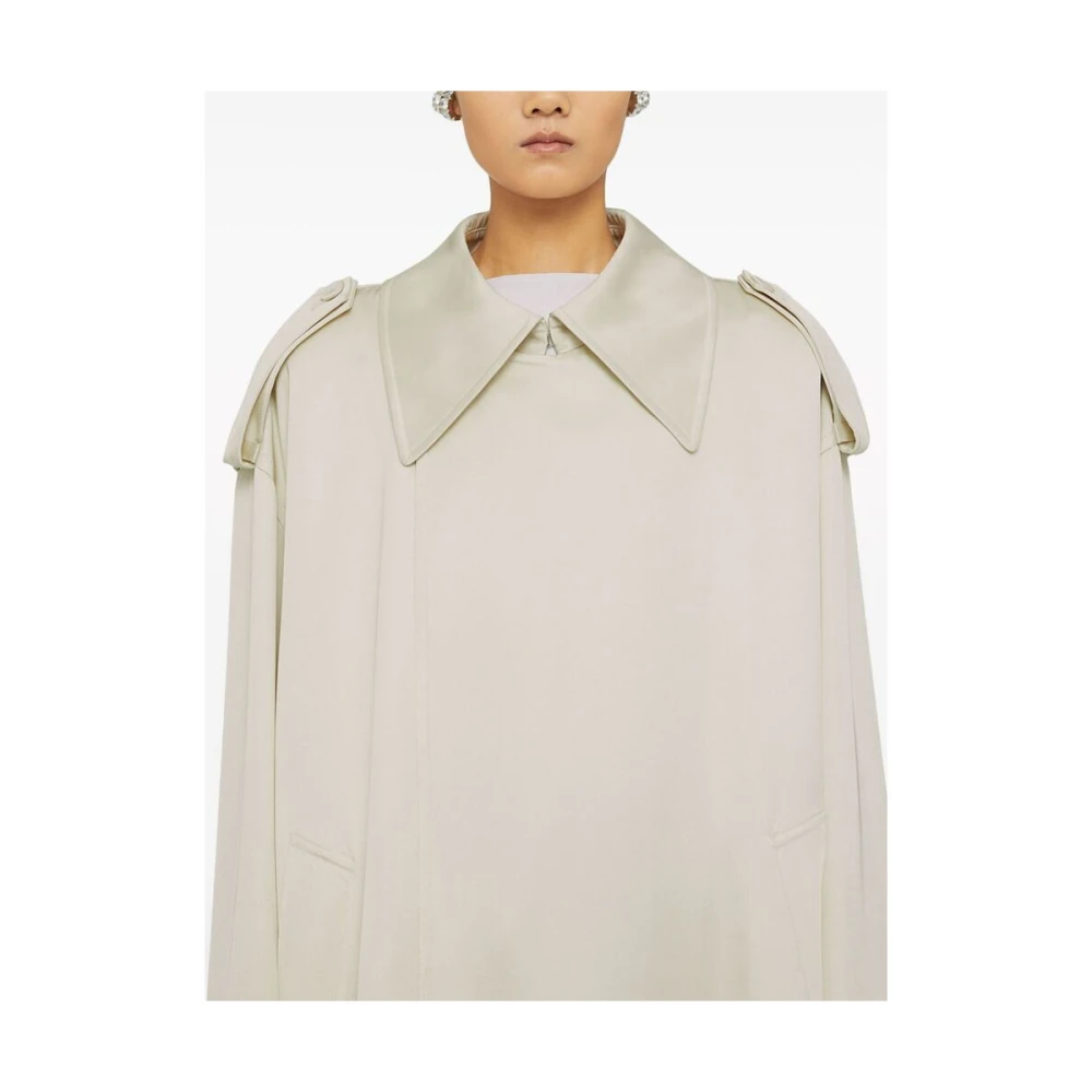 Jil Sander Ecru Zijde Blend Ceintuurjas Beige Dames