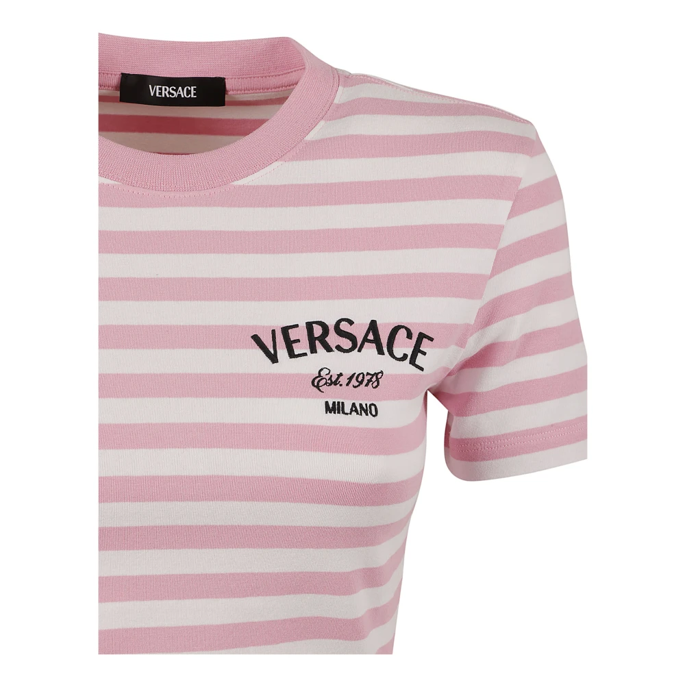 Versace Nautische Strepen T-shirt en Polo Multicolor Dames