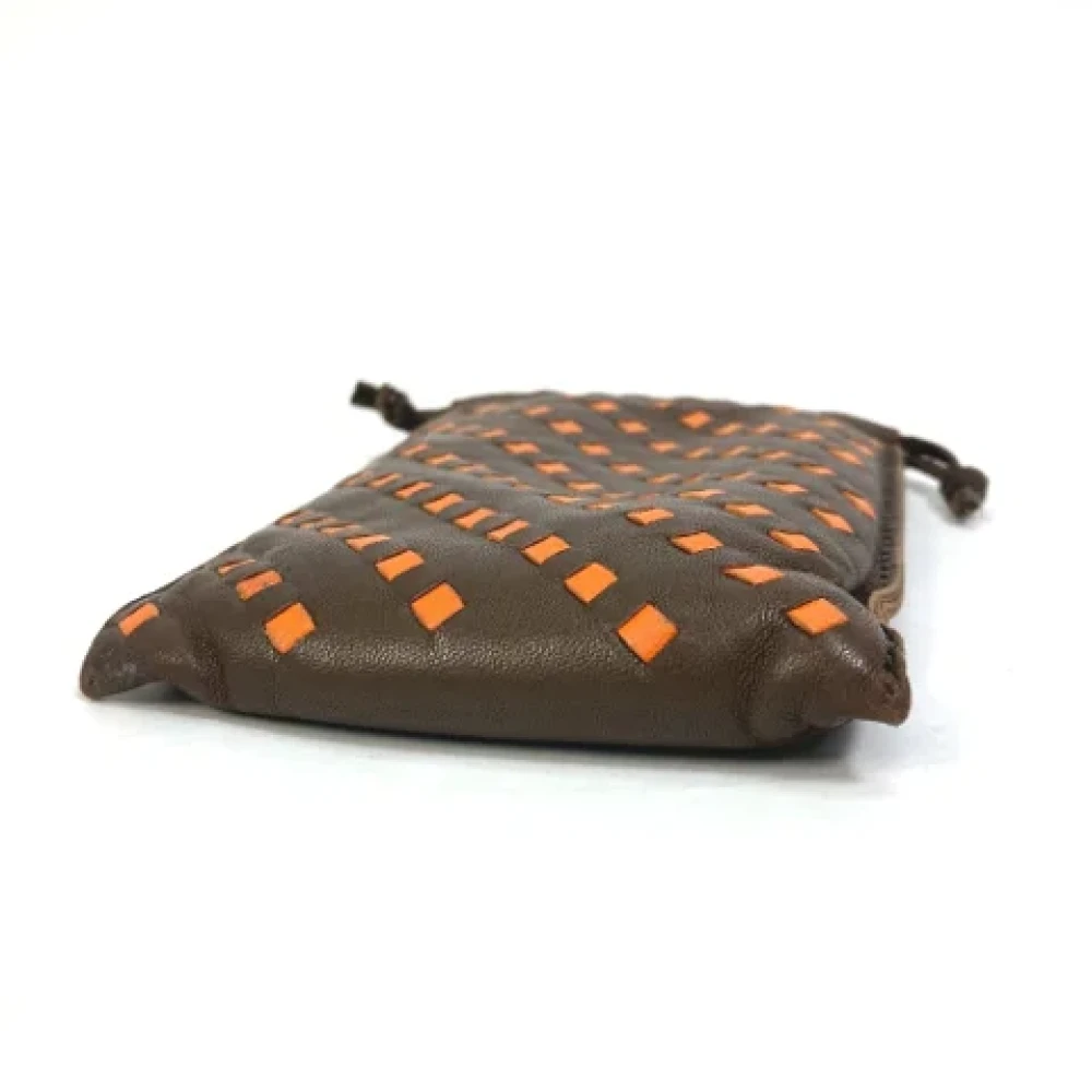 Hermès Vintage Pre-owned Leather pouches Brown Dames