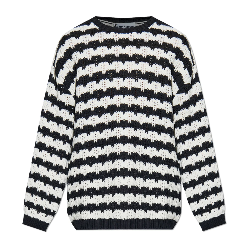 Moschino Trui met gestreept patroon Black Heren