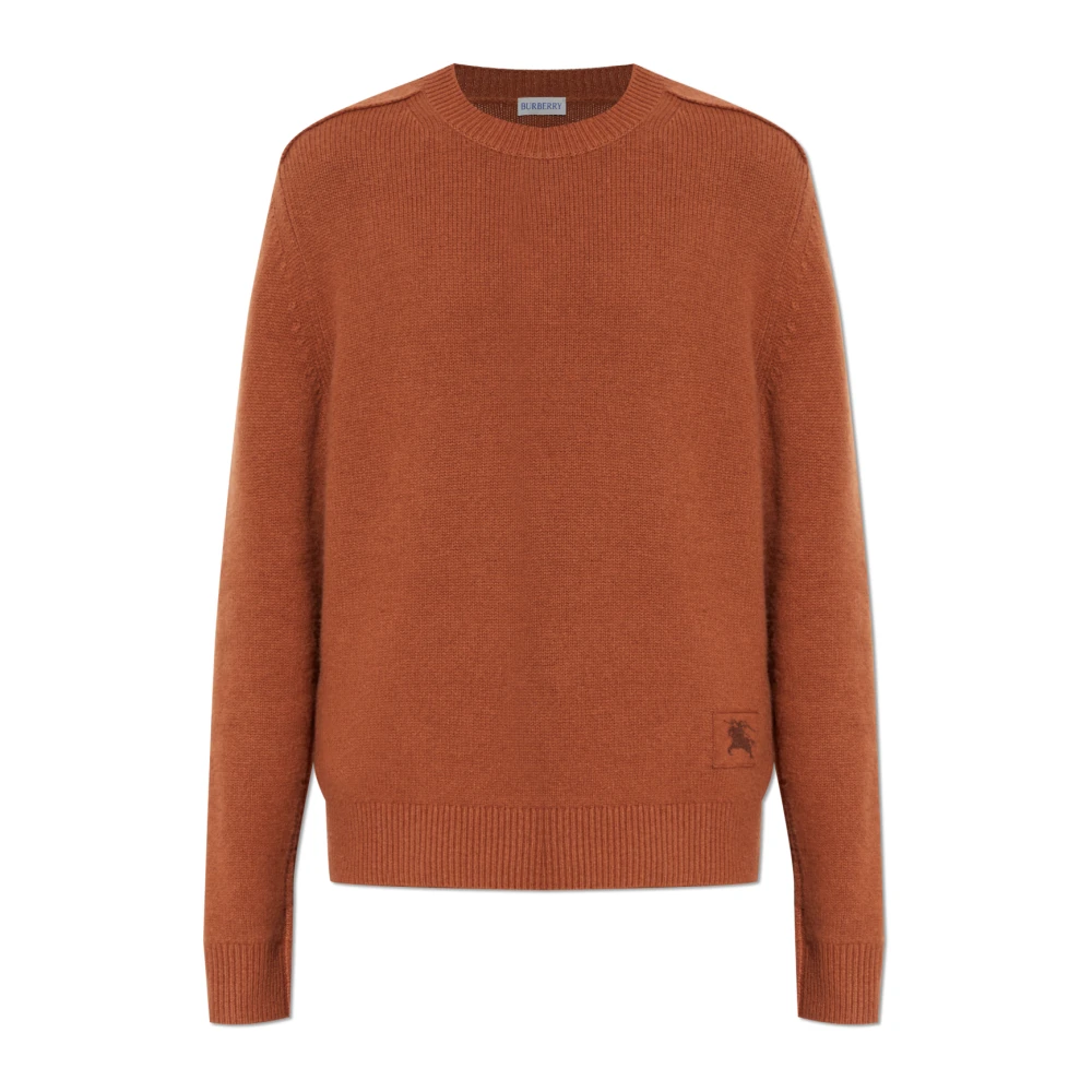 Burberry Uomo Marrone - Maglione Girocollo In Cashmere - Knitwear - Xl