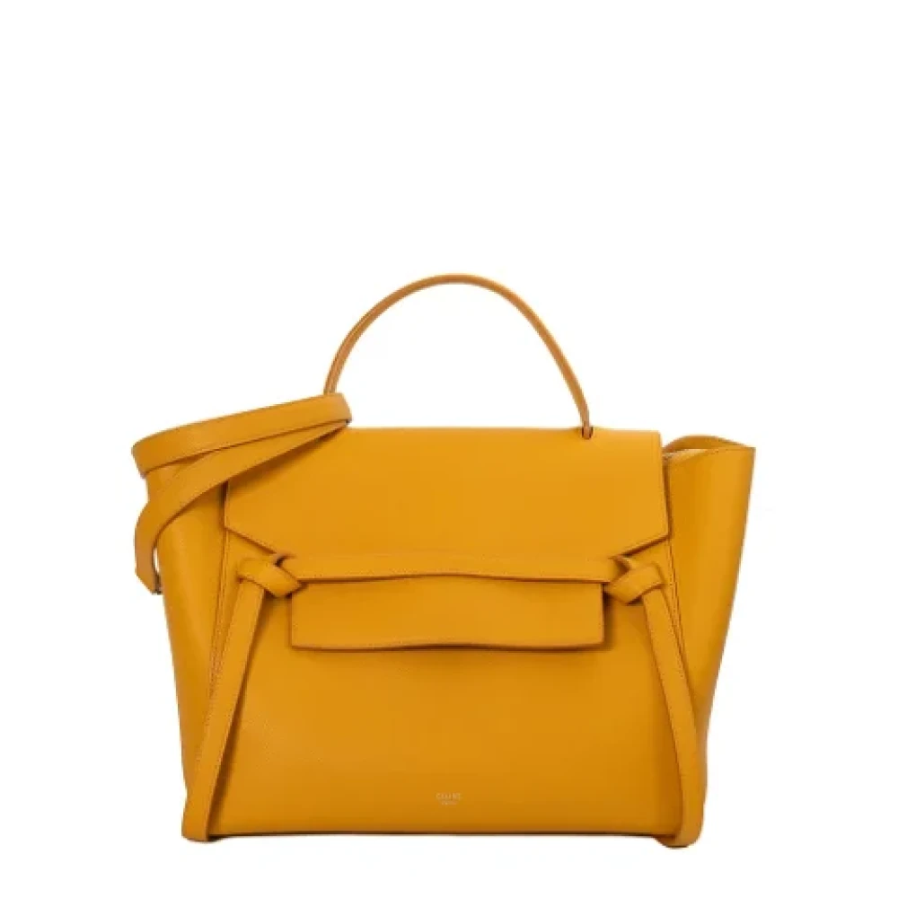 Celine Vintage Pre-owned Leather celine-bags Yellow Dames