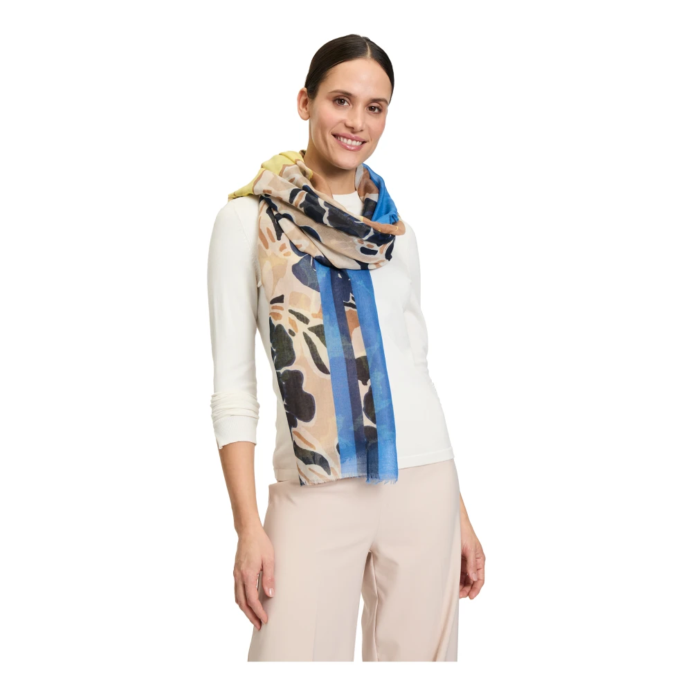 Betty Barclay Bloemen sjaal met franjes Multicolor Dames
