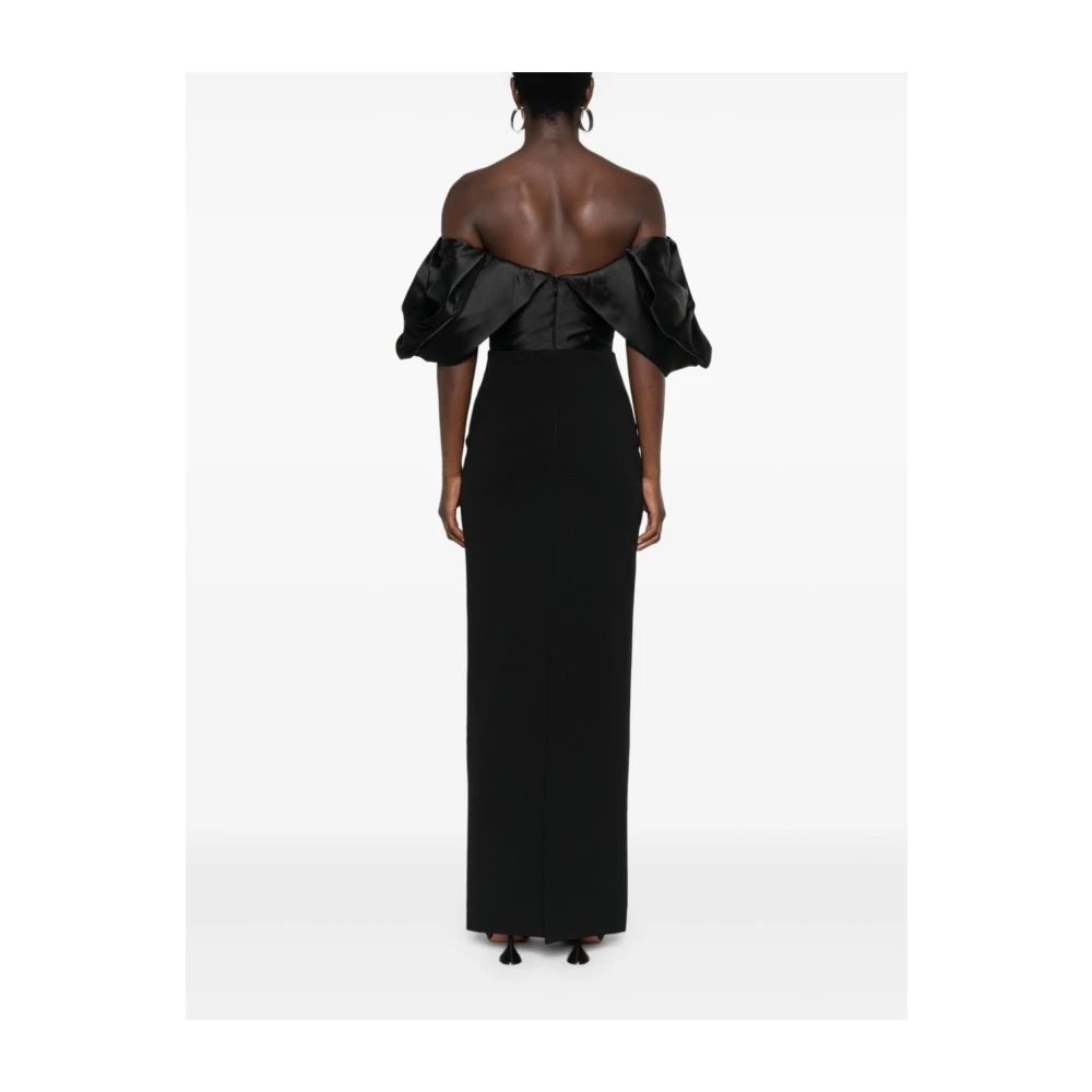 Solace London Zwarte Strapless Maxi Jurk Black Dames