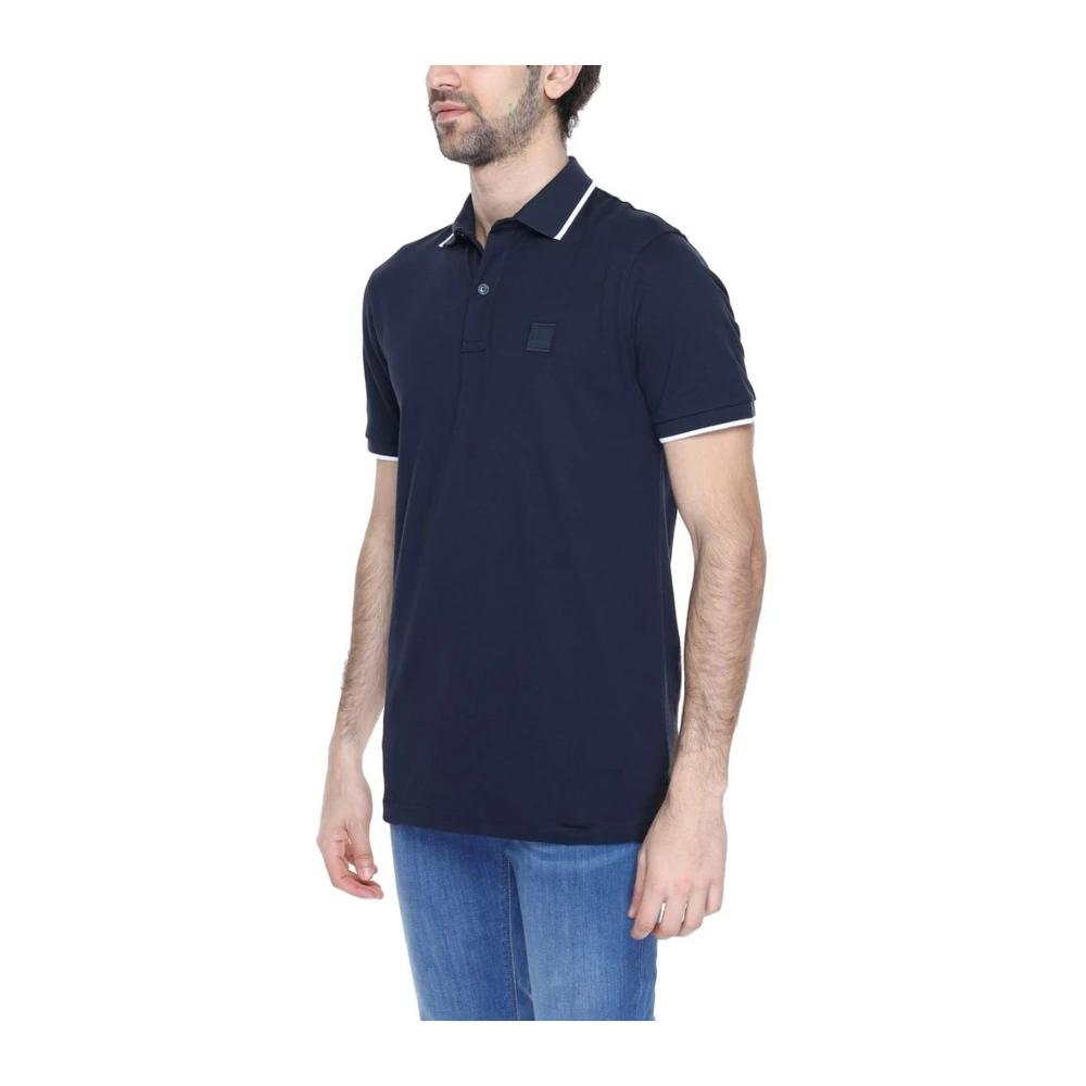 Hugo Boss Katoenen poloshirt met korte mouwen collectie Blue Heren