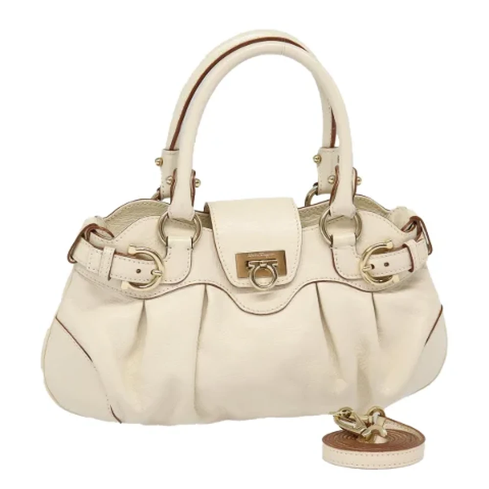 Salvatore Ferragamo Pre-owned Leather handbags White Dames