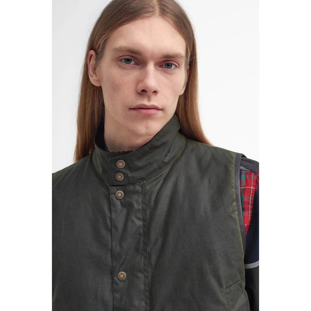 Barbour Gewaxt Gilet Archief Olijf-S Green Heren