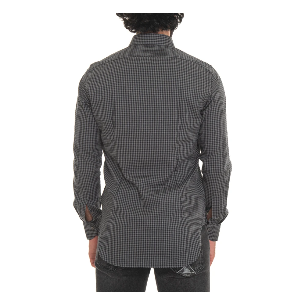 Càrrel Casual Italia Geruite Overhemd Gray Heren