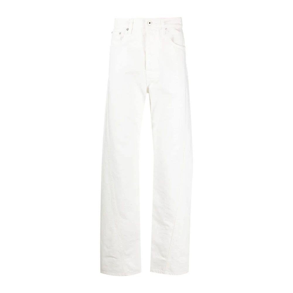 Lanvin Witte Denim Broek met Twist Details White Heren