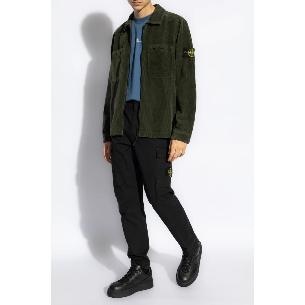 Stone Island Broek met zakken Black Heren