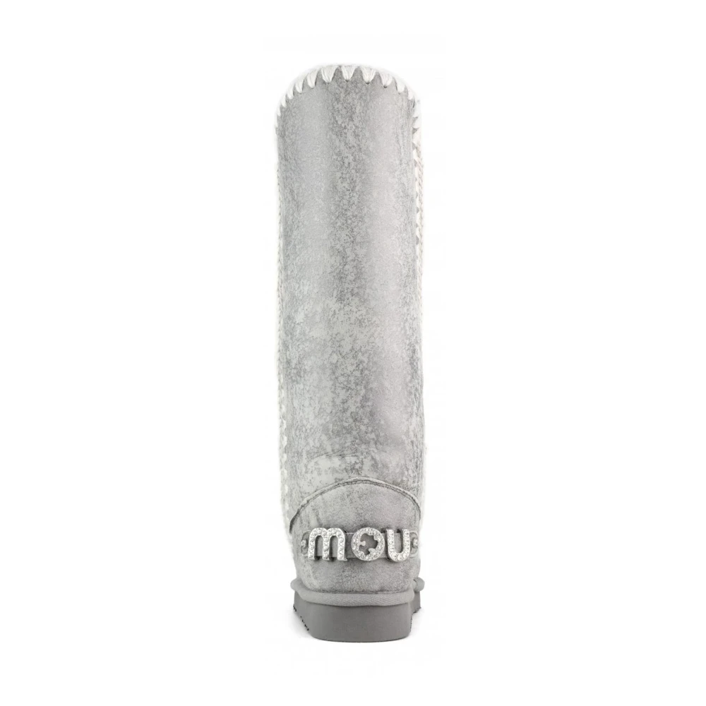 Mou Zilveren Glitter Eskimo Laarzen Gray Dames