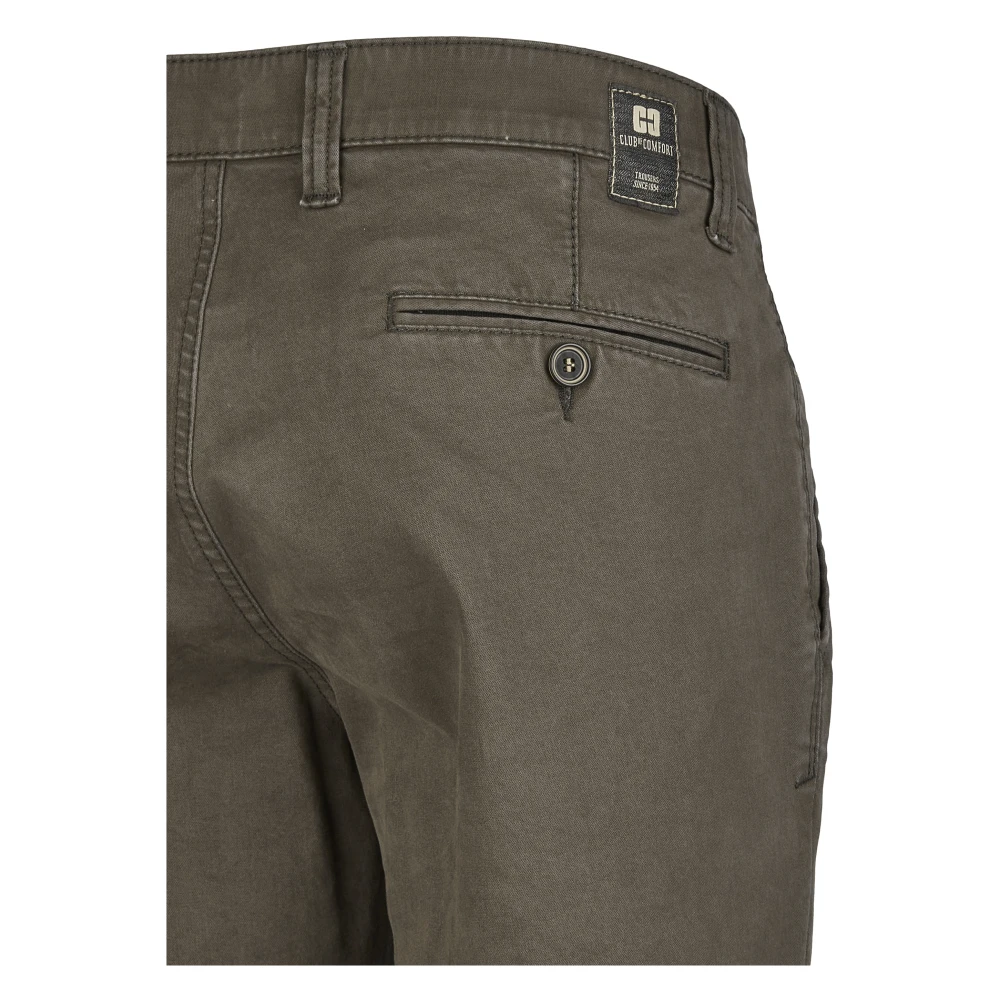 club of comfort Comfortabele platte voorkant broek Green Heren