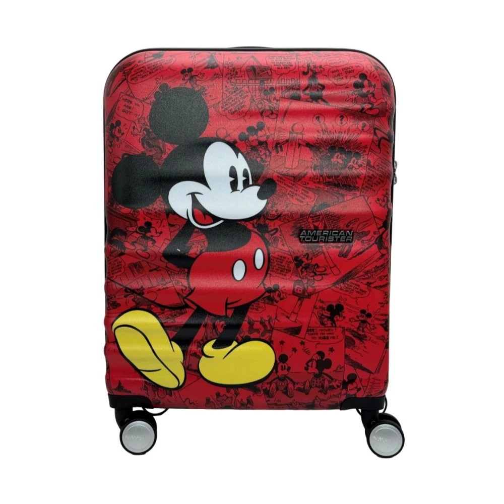 American Tourister Unisex Röd Resväskor One Size, Disney Wavebreaker Trolley Resväska