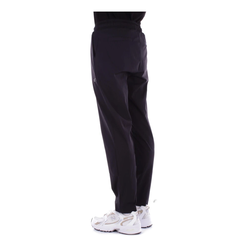 Costume National Zwarte CNC Broek Logo Zijzakken Black Heren