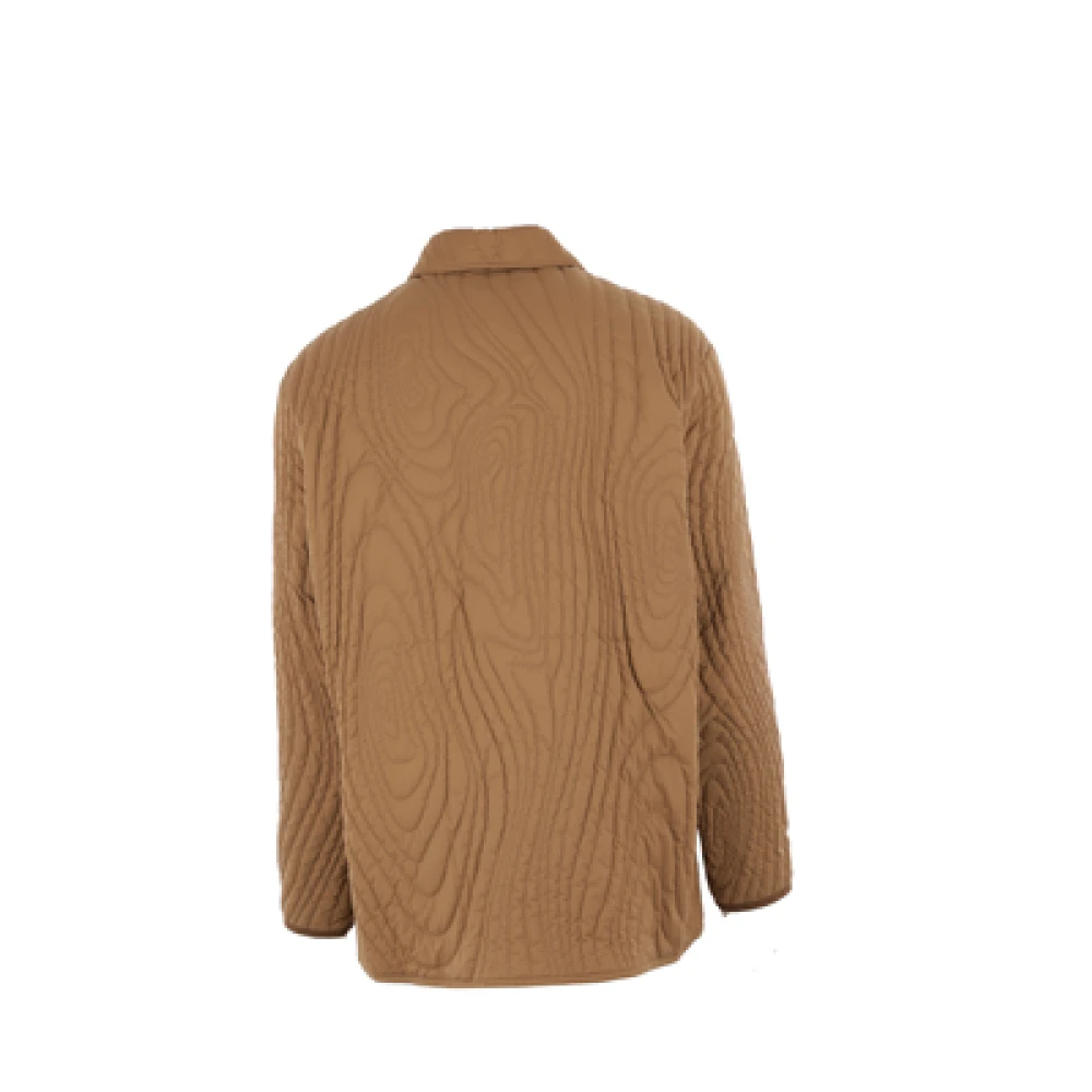 Moncler Grafische Beige Lichtgewicht Jas Brown Heren