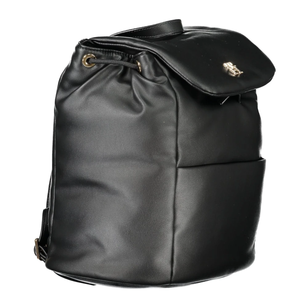 Tommy Hilfiger Zwarte damesrugzak met trekkoordsluiting Black Dames