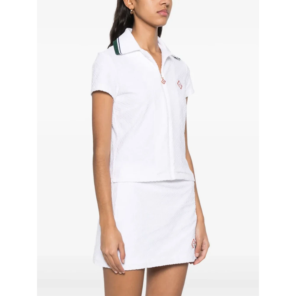 Casablanca Monogram Overhemd Wit Rits White Dames