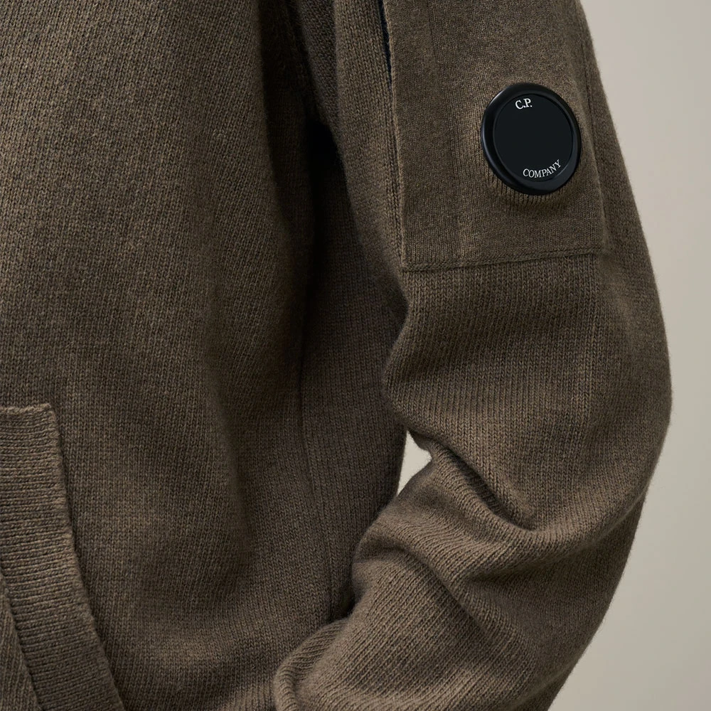 C.P. Company Wollen Cardigan met Details Brown Heren