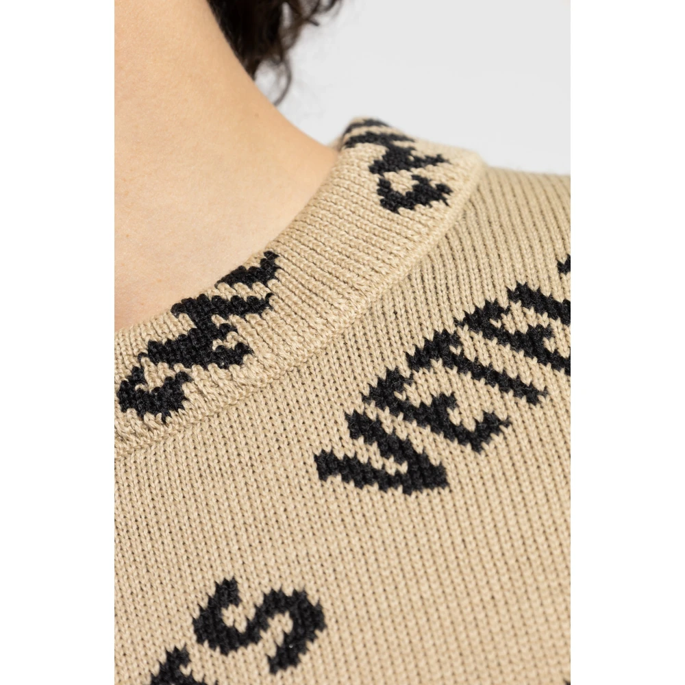 Vetements Trui met logo Beige Heren