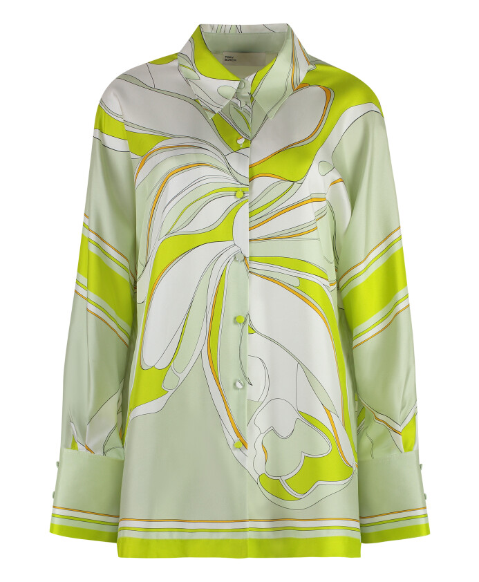 chemise-en-soie-imprimee-multicolore